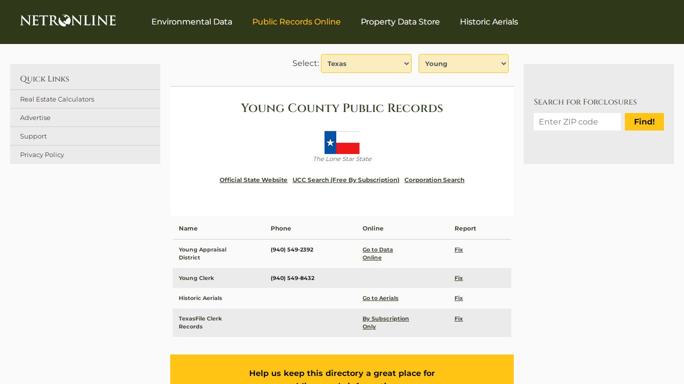 Young County Public Records - NETROnline.com